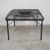 Mesa de fogão de acampamento mesa farol mesa de piquenique mesa de extensão perna elevada mesa dobrável com haste de luz impressão de geração transfronteiriça