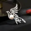 Nuevo Broche de Perla Fénix Estilo Chino Pin de Nicho Elegante Lujo Ligero Accesorio de Moda de Gama Alta Broche Exquisito Versátil