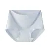 Ropa interior de algodón puro para mujer de cintura media, Bragas de seda antibacterianas con entrepierna extendida, Pantalones interiores de ramio con control de abdomen, transpirables, de lyocell para mujer