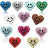 Xiao Tian tela bordada de estrellas pegatinas cara sonriente de amor etiqueta bordada para computadora Gree pegatinas de parche para planchar corazón de forma colorida