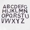 Patches de Tecido com Letras A-Z de Comércio Exterior Transfronteiriço, Emblemas Ingleses com Pedrarias e Pérolas, Acessórios de Vestuário DIY, Patches de Pedraria