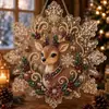 5D5D5D Nuevo Producto Transfronterizo: Adorno DIY de Copo de Nieve de Diamante Navideño, Colgante Acrílico de Perla y Pedrería que Atrapa la Luz Navideña