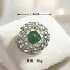 Accesorios de broche de cristal de alta gama japoneses y coreanos, pasador de cuello antideslizante simple y versátil con patrón geométrico circular, al por mayor