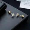 Pendientes de Cruz de Zirconia Transfronterizos para Hombres, Pendientes Deslumbrantes de Rayo Nicho para Mujeres, Nuevo Modelo 2026, Envío 24H