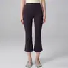 Pantalones Acampanados Cropped Adelgazantes para Mujer, Verano al Aire Libre para Correr, Fitness, Entrenamiento de Pilates, Secado Rápido Transpirables Yoga Pantalones Largos