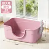 Bandeja sanitaria para gatos semi-cerrada extragrande, elevada para prevenir salpicaduras y olores, especialmente diseñada para gatos Maine Coon corpulentos