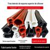 Tira de vedação de borracha de silicone resistente a altas temperaturas, bolha superior, bolha lateral, slot para cartão de silicone, tira de borracha anti-colisão para forno, gabinete