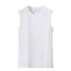 Camiseta sem mangas de algodão pesada 230g, novo estilo de verão moderno, regata esportiva casual solta para fitness masculino