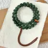 Pulseira Bodhi Verde Leite e Azul Marinho, Novo Estilo Chinês Estilo Nacional Contas de Oração de Círculo Único para Homens e Mulheres, Atacado