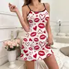 Comércio Exterior Transfronteiriço Europeu e Americano Amazon Xiyintem Pijama de Verão Novo Mais Vendido Camisola Estampada Feminina