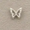 Acessórios de Unha em Liga de Cromo Borboleta Prata Mini Vazada Pequena Borboleta Strass Usável Decorações de Unha com Strass