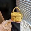 Bolso de Mano Acolchado Estilo Tweed para Mujer 2025 Nuevo Bolso Mini Caja Cadena Diagonal de un Solo Hombro Francés Bolso Cuadrado Pequeño