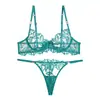 Lingerie sexy europeia e americana estilo francês, sutiã de renda bordada, minimiza seios grandes, previne flacidez, conjunto de sutiã e calcinha para mulheres