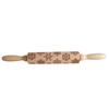 Rodillo de Madera Nuevo Navideño Impreso Rodillo de Madera Tallado en Relieve Rodillo para Galletas Manualidades