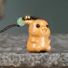 Cadena para Teléfono Móvil de Palo de Rosa Pikachu Sándalo Verde Lindo Colgante de Bolsa de Dibujos Animados Joyería para Pareja Hombres y Mujeres