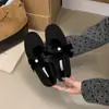 Zapatos Planos de Lana con Lazo Francés y Perlas, Felpa Interior Gruesa para Mujer en Otoño e Invierno, Elegantes Zapatos de Ballet Mary Jane con Plataforma Interior