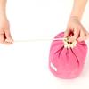 Bolsa Cosmética Cilíndrica de Terciopelo con Cordón Conveniente Bolsa de Almacenamiento para Viajes Bolsa de Almacenamiento para Cosméticos
