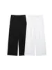 Marca Z Popular Moda Ins Calça Plissada Roupas Femininas Europeias e Americanas Corte Solto Aliexpress Transfronteiriço Branco Preto Confortável Casual Za