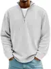 Moletom Masculino Amazon Outono 2026 Gola Alta Meio Zíper Manga Longa Estilo Casual Chrome Hearts Modelo Novo