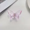 Pinza para el Cabello Transparente Estilo Sirena Mariposa de Gama Alta, Pasador Grande Estilo Coreano, Pinza Tiburón de Moda