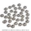 Antiguo soporte de flores hueco de aleación de plata, tapa de cuentas, tapa de cuentas, antiguo DIY, horquilla de paso, accesorios de corona