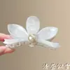 Pinza para el Cabello de Tiburón Floral de Perlas Estilo Vintage para Mujer, Nuevo Modelo 2026, Pasador para la Parte Posterior de la Cabeza y Herramienta de Peinado
