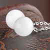 Jiahui das mulheres longas borla contas prateado- chapeado brincos olho de gato moonstone coréia do sul eardrops orelha feminina jóias atacado