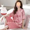 Novos Pijamas de Verão para Mulheres com Bojo, Conjunto de Loungewear Tendência Plus Size Soltinho, Traje Integrado Anti-Inchaço