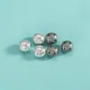 Acessórios de Prata Esterlina S925 Estilo Chinês Vintage com o Caractere '' Contas Espaçadoras, Contas Cilíndricas para Pulseiras de Corda Artesanais DIY, Contas Soltas para Montagem