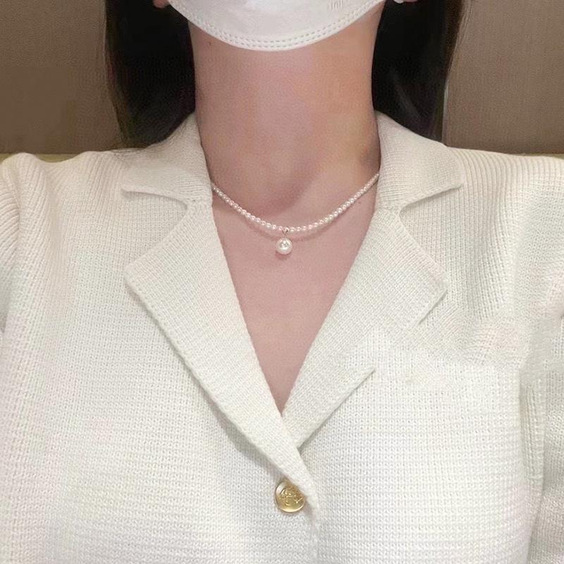 天然淡水珍珠项链女百搭新款气质小众设计感高级感珍珠