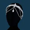 Acessório de Cabeça para Vestido de Noiva Handmade com Franja de Strass Coroa de Cabelo Aro de Pressão para Cabelo Aro de Cabelo Acessórios de Cabelo para Maquiagem DZ051