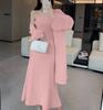 Ropa de Maternidad Otoño e Invierno 2025 Nuevo Traje Suéter Holgado de Moda Chaqueta de Punto Vestido de Otoño Conjunto de Dos Piezas