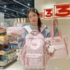 Conjunto de Tres Piezas Estrella Nueva: Mochila Escolar de Alto Valor, Fresca y Dulce, Templada con Estrella, para Mujer, Mochila Ligera de Viaje de Gran Capacidad