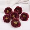 Flor de camelia nueva flor artificial tela de seda cabeza de flor de hibisco diadema de boda DIY corona flor de tela para sombrero venta al por mayor