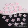 Flor Miniatura de Cinco Pétalos con Bordes Esmaltados, Base de Flor de Ciruelo Hecha a Mano 3D para Accesorios de Collares y Pulseras