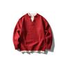 Neoism Estilo Japonés Retro Tejido de Punto Falso de Dos Piezas Tops para Hombre y Mujer de Punto de Cuello Redondo Tejido de Punto Otoño e Invierno My2531