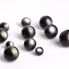 Pedras Naturais Obsidiana Dourada Soltas Pedras Obsidiana Dourada Obsidiana Prateada Contas Redondas Acessórios para Joias Pulseira Colar DIY Lote