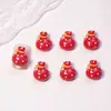 Joias de Resina Diamante Desenho Animado de Natal para Unhas Floco de Neve Fofo Chapéu Papai Noel Acessórios para Unhas DIY