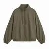 Moda Otoño 2026 Suelta Casual Versátil Chic Chaqueta Top Coreana Retro Cuello Alto Abrigo Corto para Mujer