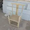 Silla Blanca de Madera Estilo Chino, Sillón de Madera de Olmo, Silla Oficial de Madera Maciza con Forma de Sombrero, Silla de Media Luna, Juego de Mesa de Té, Silla Imperial, Silla de Comedor, Silla Auxiliar