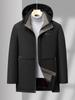 Invierno Nuevo Abrigo Acolchado de Algodón para Hombre Largo Medio Quitar Forro Casual Mediana Edad y Ancianos Abrigo Acolchado de Algodón Abrigo Cálido Engrosado