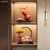 Novos Enfeites de Cabacinha Estilo Chinês para Sala de Estar, Decorações para Rack de TV e Bar que Atraem Riqueza, Presentes de Luxo Leve de Alta Qualidade, Presentes de Inauguração
