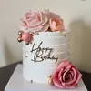 Decoraciones para Pastel de Feliz Cumpleaños de Acrílico Estilo Ins Transfronterizas, Descuento por Volumen Disponible