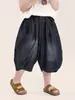 Ropa Changguo para Niños Verano Nuevo Estilo Pantalones Cortos de Mezclilla para Niños Pantalones Finos Estilo Coreano para Bebé de Longitud Media