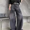 2026 Comércio Exterior Nicho High-End Lavado Unissex Solto Wide-Leg Comprimento Total Jeans Preguiçoso para Homens