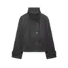 Otoño e Invierno 2026 Nueva Moda Callejera Casual Europea y Americana para Mujer Chaqueta con Diseño de Cuello Alto W03 6995