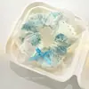 Malla de Doble Capa de Verano Sensación de Bolas Anillo para el Pelo de Intestino Grueso Cuerda para el Pelo de Principios de Primavera para Mujer Cuerda para el Pelo Popular en Internet Fresca Elegante Tocado