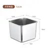 Olla cuadrada de acero inoxidable engrosada para mermelada con tapa, Contenedor de condimentos para cocina comercial, Caja de condimentos, Tarro de condimentos