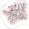 Cuentas de Cristal Transparente de Seda Teñida con Núcleo Fluorescente Dopamina, Cuentas de Arroz Sueltas, Accesorios para Joyería Hecha a Mano DIY
