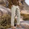 Pantalones Casuales de Gama Alta para Hombre Verano Nuevo Moderno Holgados Frescos al Tacto Pierna Recta Pantalones de Senderismo Seda de Hielo Finos Transpirables Versátiles Pantalones Largos